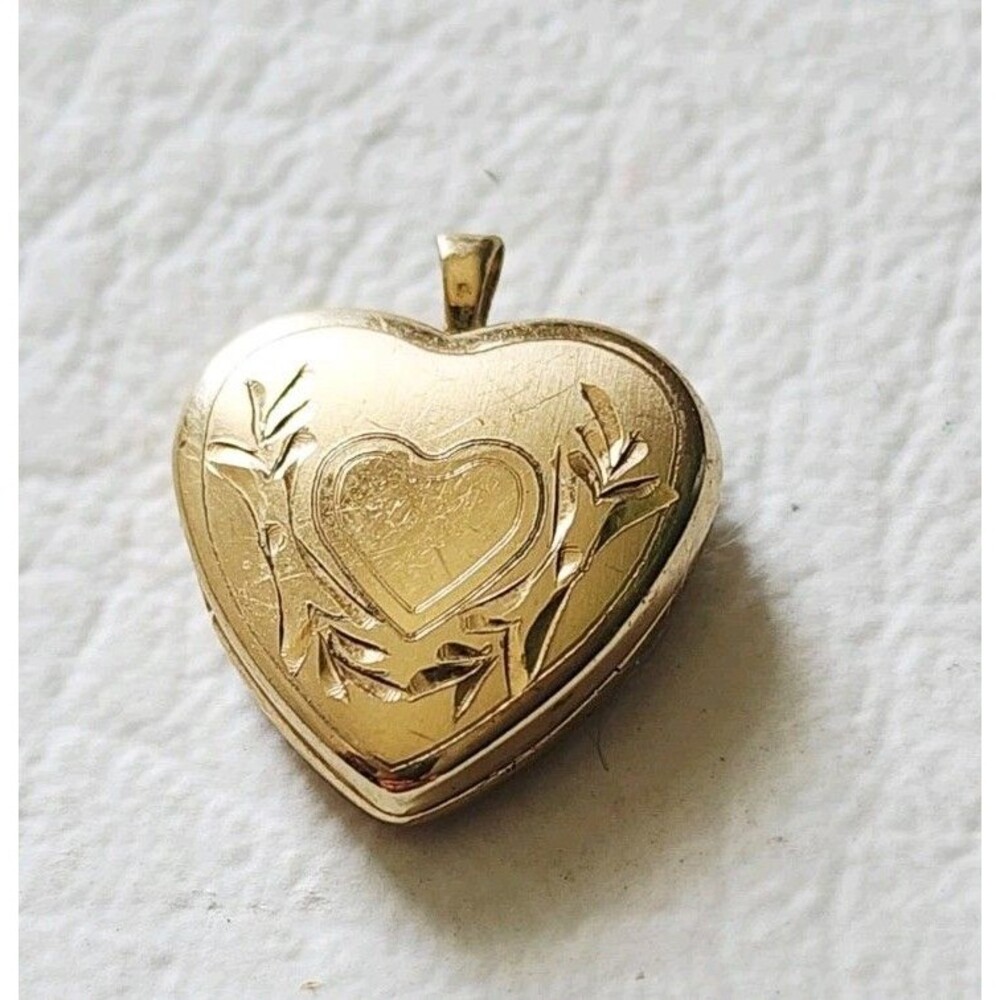 Gold Filled Heart Locket Pendant 14K GF PPC Princess Pride Creations